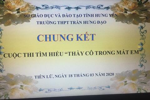GIẢI NHÌ CUỘC THI TÌM HIỂU "THẦY CÔ TRONG MẮT EM" LỚP 11A1 TRƯỜNG THPT TRẦN HƯNG ĐẠO - TIÊN LỮ - HƯNG YÊN