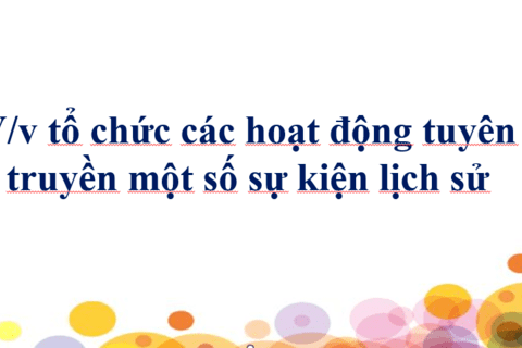 C/v: V/v tổ chức các hoạt động tuyên truyền một số sự kiện lịch sử