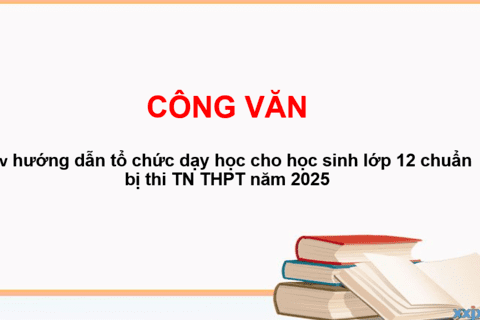 C/v v hướng dẫn tổ chức dạy học cho học sinh lớp 12 chuẩn bị thi TN THPT năm 2025