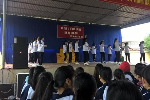 HOẠT ĐỘNG CHÀO CỜ TỰ QUẢN CỦA HỌC SINH TRƯỜNG THPT TRẦN HƯNG ĐẠO