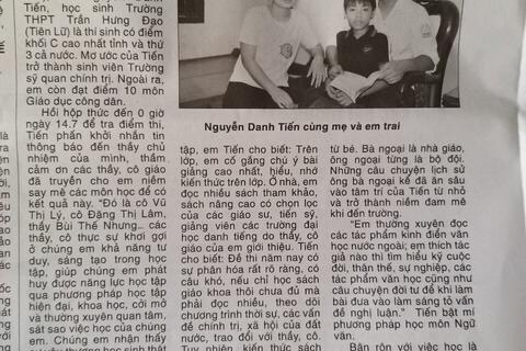 Trường THPT Trần Hưng Đạo - Thí sinh đạt 2 điểm 10 tại kỳ thi THPT quốc gia năm 2019