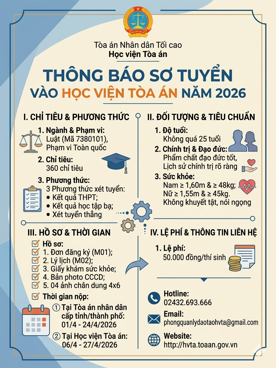 <a href='https://thpttranhungdao.hungyen.edu.vn/tin-tuc/thong-bao-so-tuyen-vao-hoc-vien-toa-an-nam-2026.html'>Thông báo sơ tuyển vào học viện tòa án năm 2026</a>
